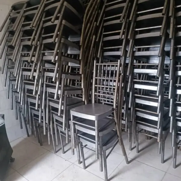 Gray metal Chiavari chair